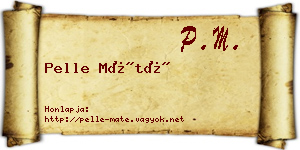 Pelle Máté névjegykártya