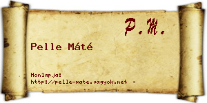 Pelle Máté névjegykártya